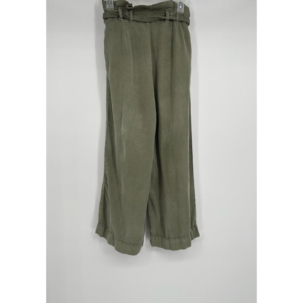 Anthropologie Blythe wide-leg cropped high-rise pants moss green - Picture 10 of 12